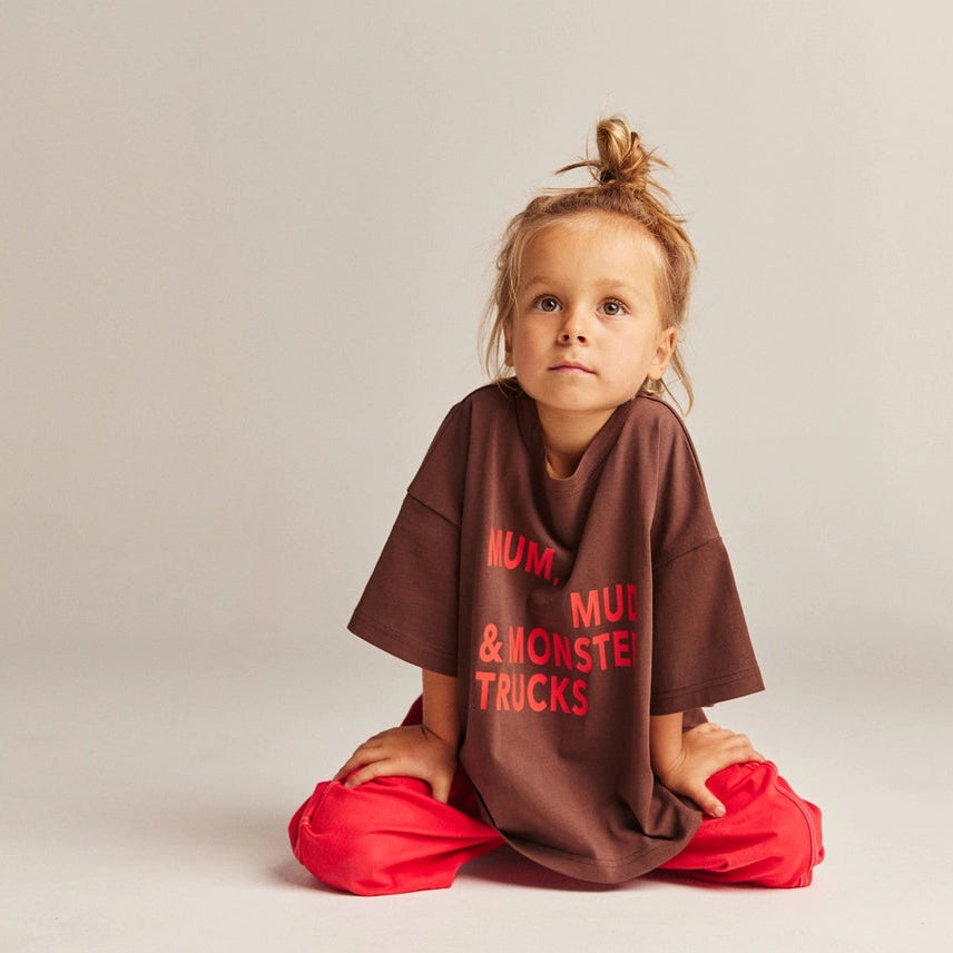 Mmm Tee in Brown/Red