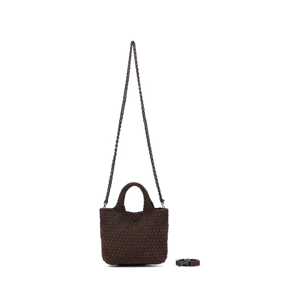 Cherie 2 Piece Suedette Mini Handbag Chocolate
