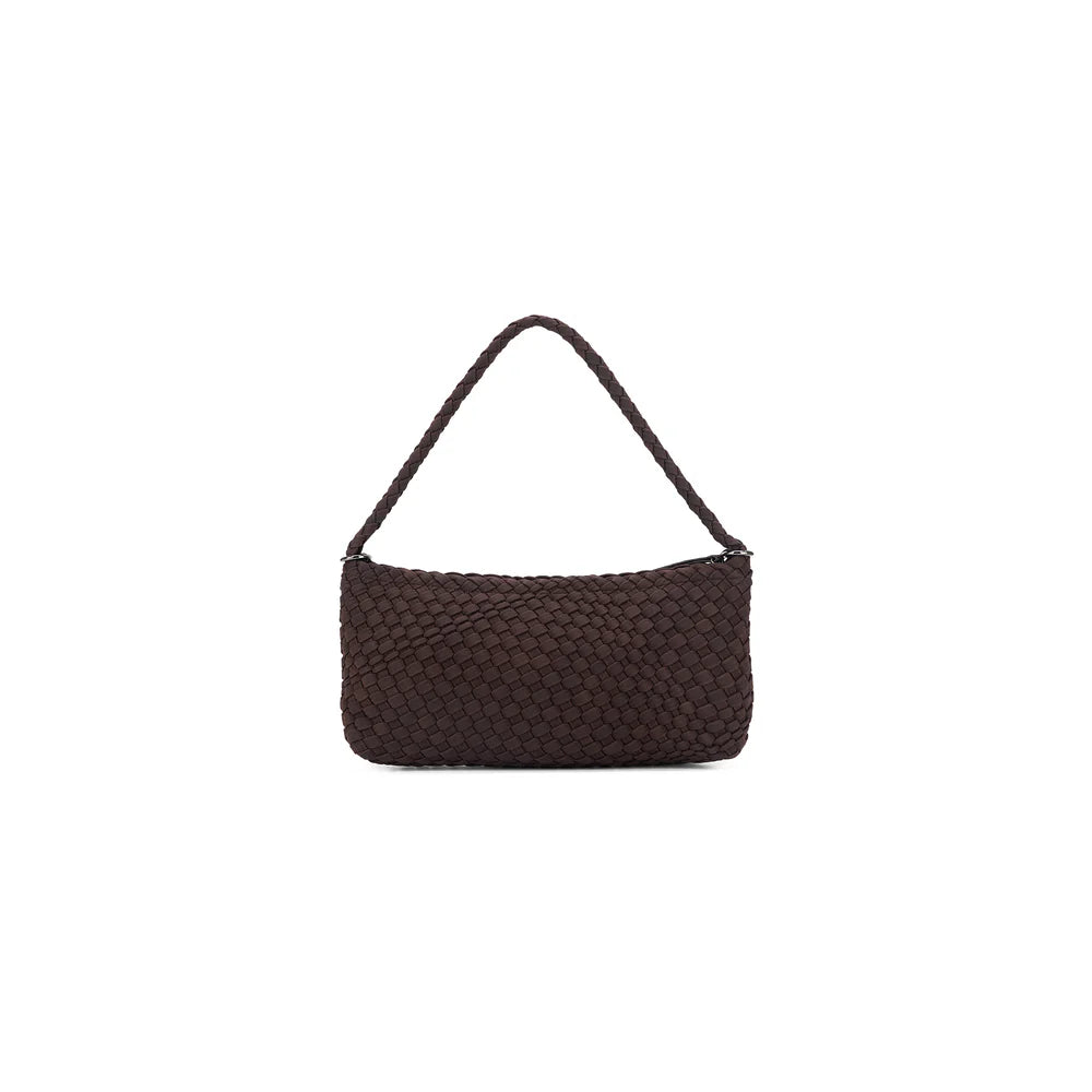Nolita 2 Piece Eastwest Handwoven Suedette Handbag - Chocolate