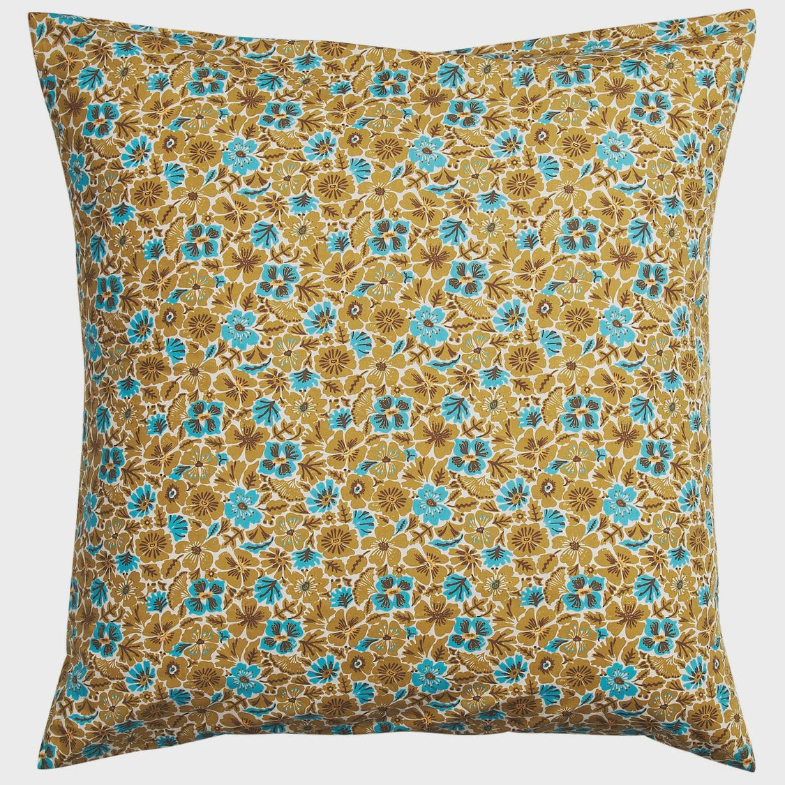 Magnolia Cotton Euro Pillowcase Set - Turquoise