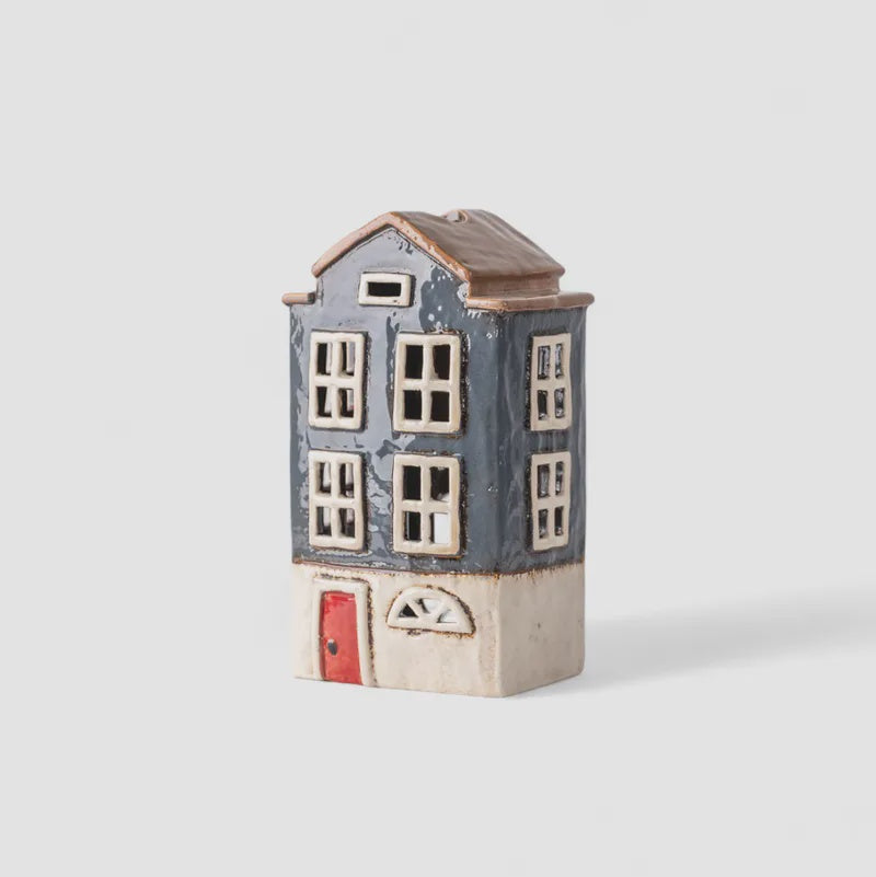 Alsace Tea Light House Nordic Navy