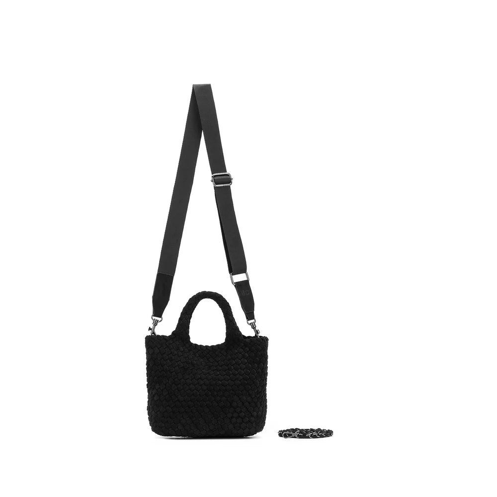 Cherie 2 Piece Suedette Mini Handbag Black