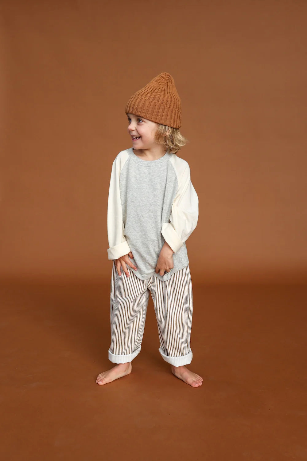 Raglan Long Sleeve Tee - Grey Marle