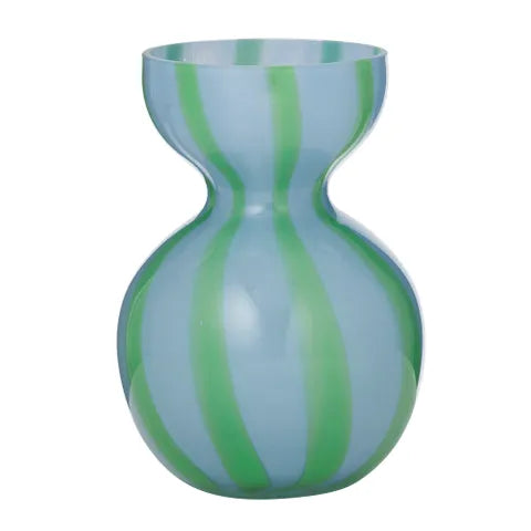 Bobbi Glass Vase - Sky/Emerald