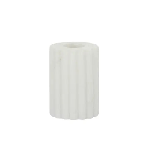Mara Marble Candleholder 5x7.5cm White