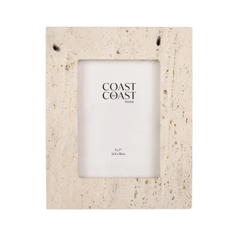 Len Travertine 5x7" Frame Beige