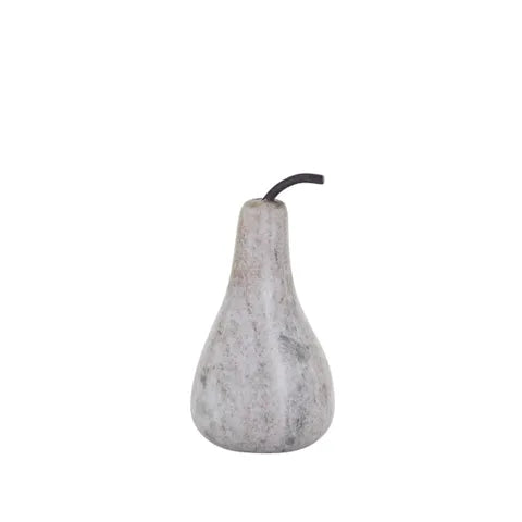 Pear Marble Sculpture 7x13cm Beige