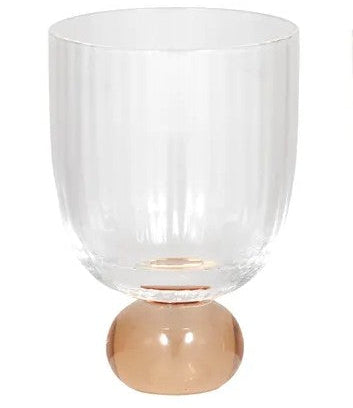 Giselle Ribbed Goblet 8x12cm Peach - Addy & Lou