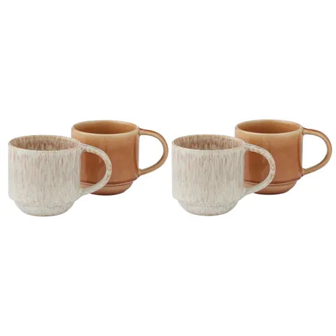 Calice Ceramic Mug 9x9cm Terra - Set of 4