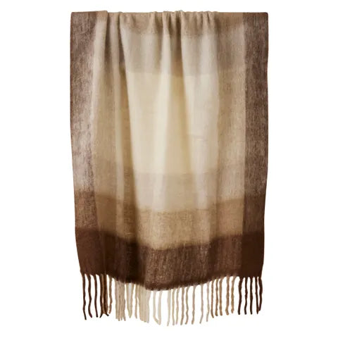 Claudius Wool Blend Throw 125x150cm Chocolate