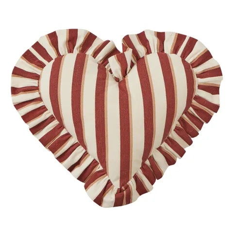 Bonny Heart Cotton Cushion 32x40cm Russet