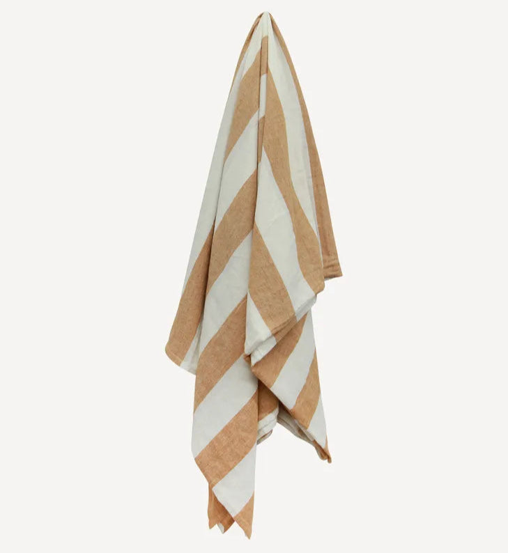Striped Tablecloth Rust