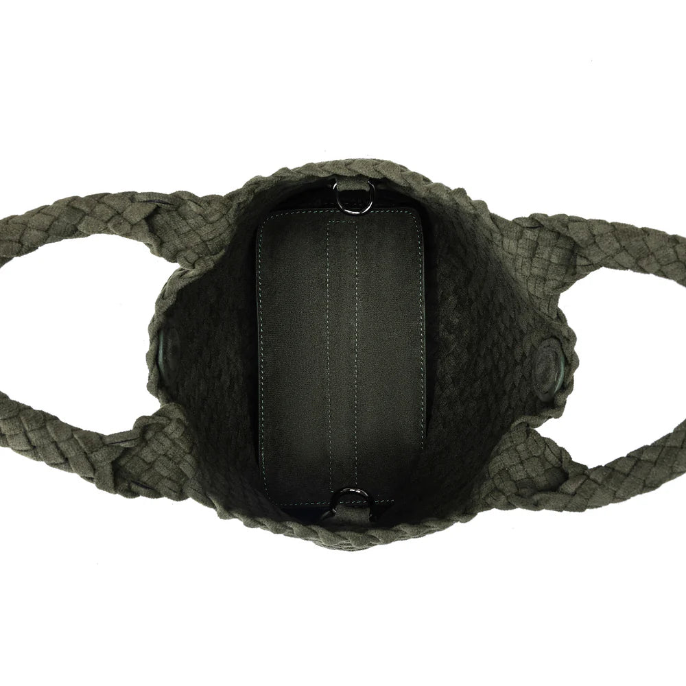 Cherie 2 Piece Suedette Mini Handbag Dark Olive