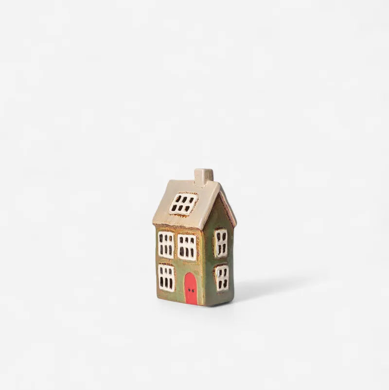 Alsace Tea Light House Christmas Green