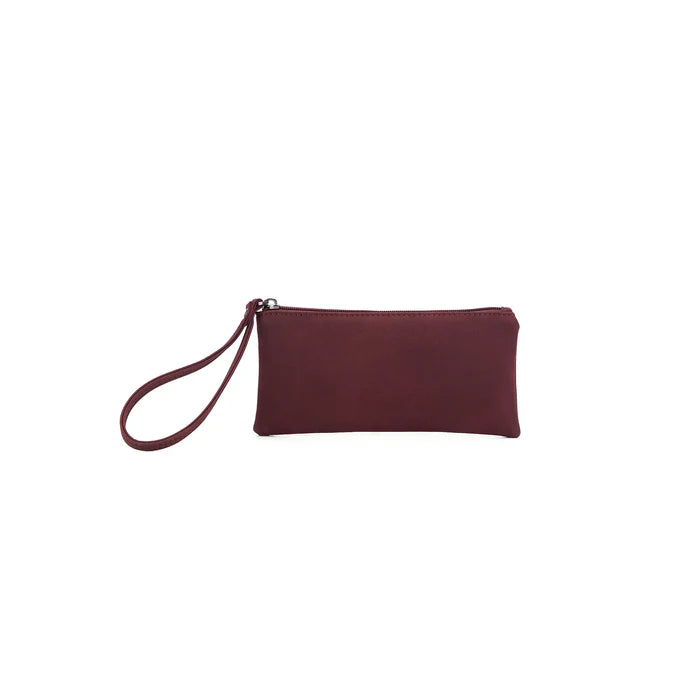 Nolita 2 Piece Eastwest Handwoven Suedette Handbag - Burgundy