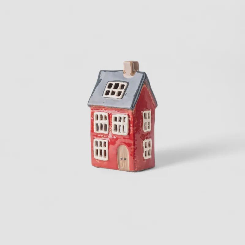 Alsace Tea Light House Navy Roof