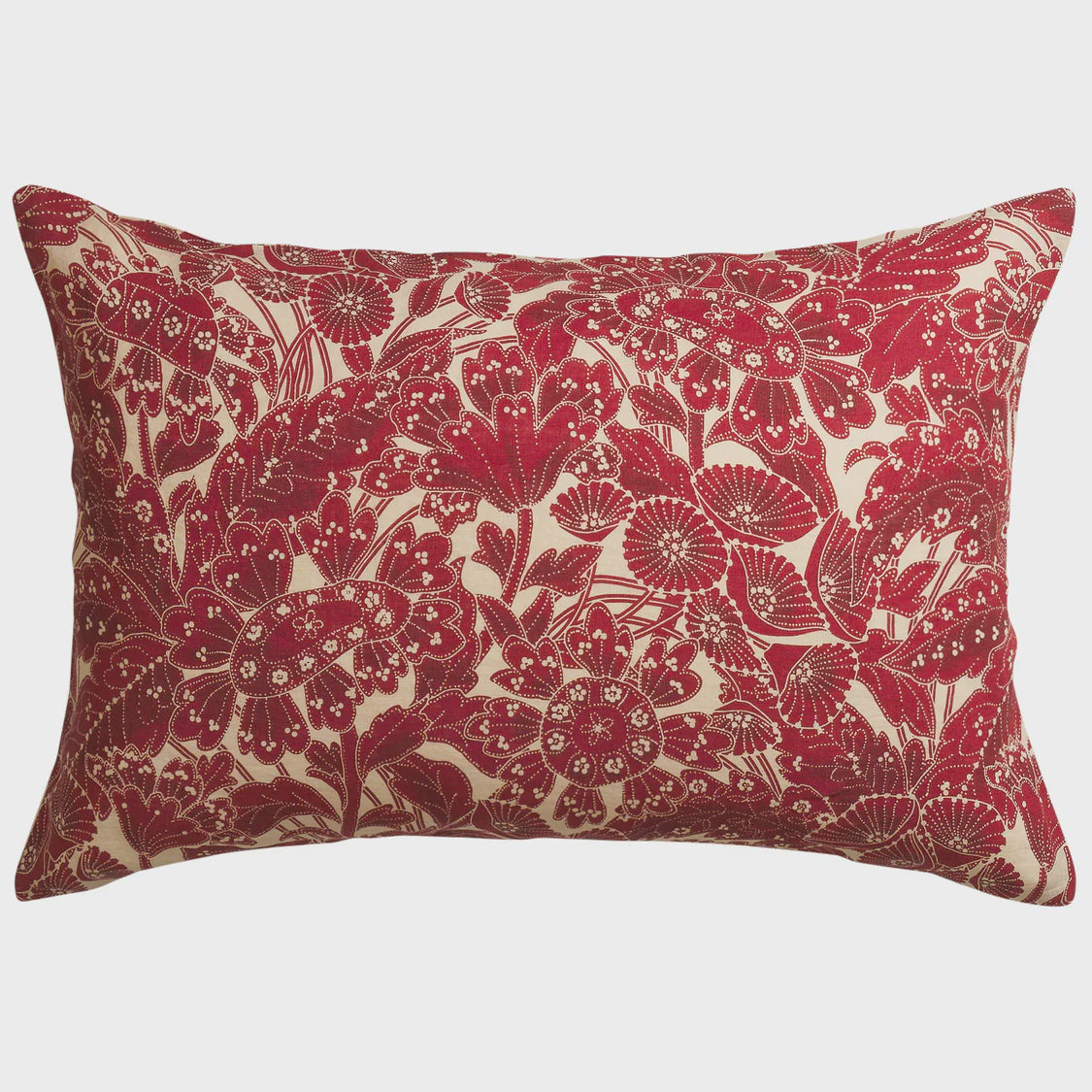 Lucia Linen Pillowcase Set - Crimson