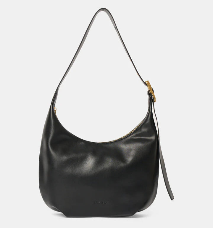 Everyday Croissant Bag - BLACK ( gold buckle )