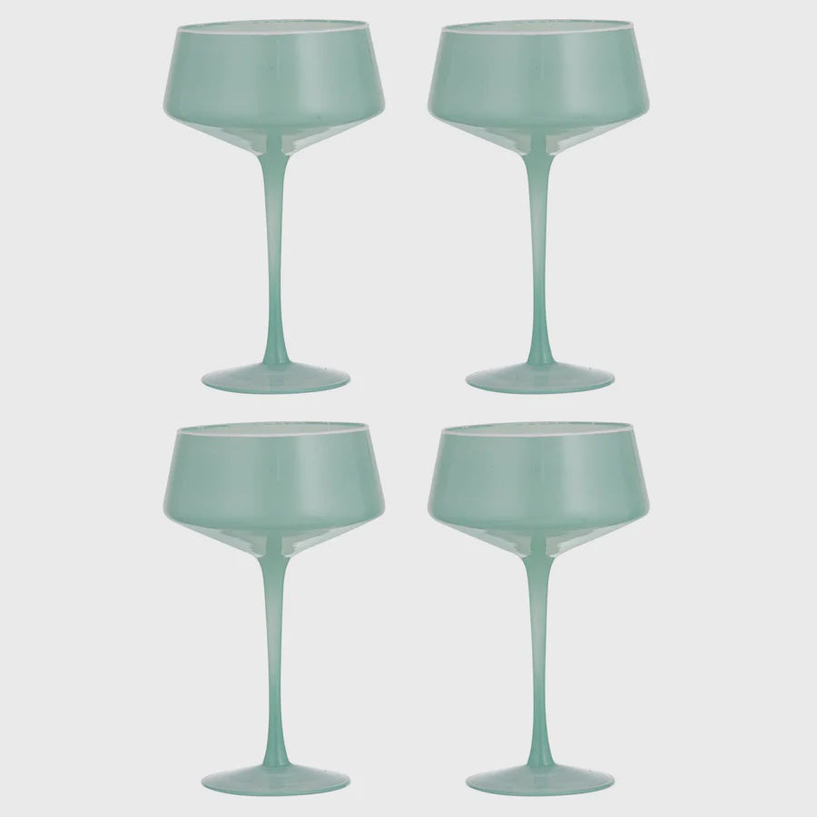 Chelsea Coupe Glasses 4PK - Mint