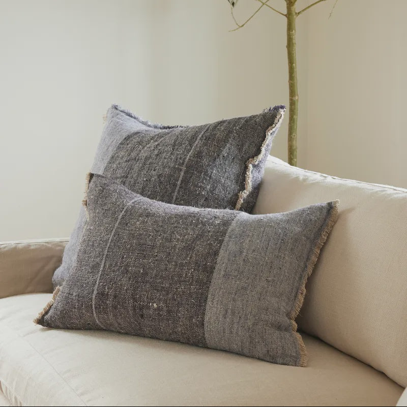 Rustic Blue Rectangle Cushion Cover