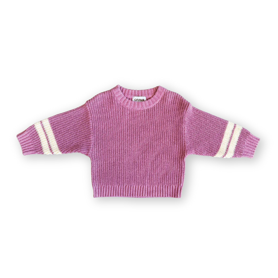 Chunky Rib Pull Over - Raspberry