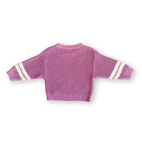 Chunky Rib Pull Over - Raspberry - Addy & Lou