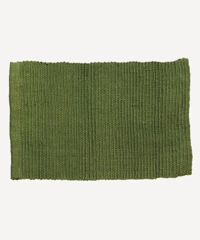 Ribbed Jute Placemat - Green
