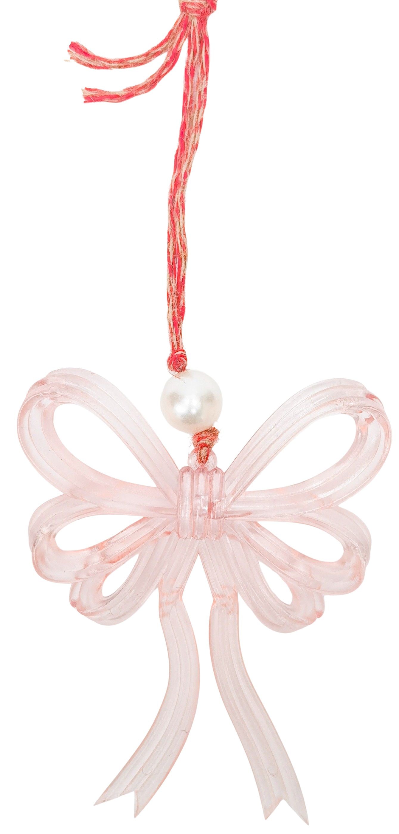Bow Hanging Decoration Pink 14cm