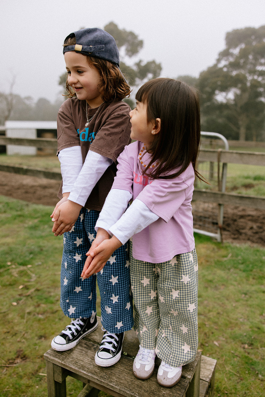 Dusty Star Pants - Yellow Gingham