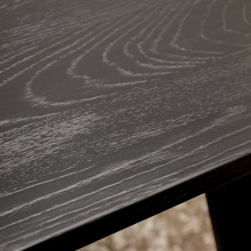 Vaasa Oak Dining Table - Matt Black