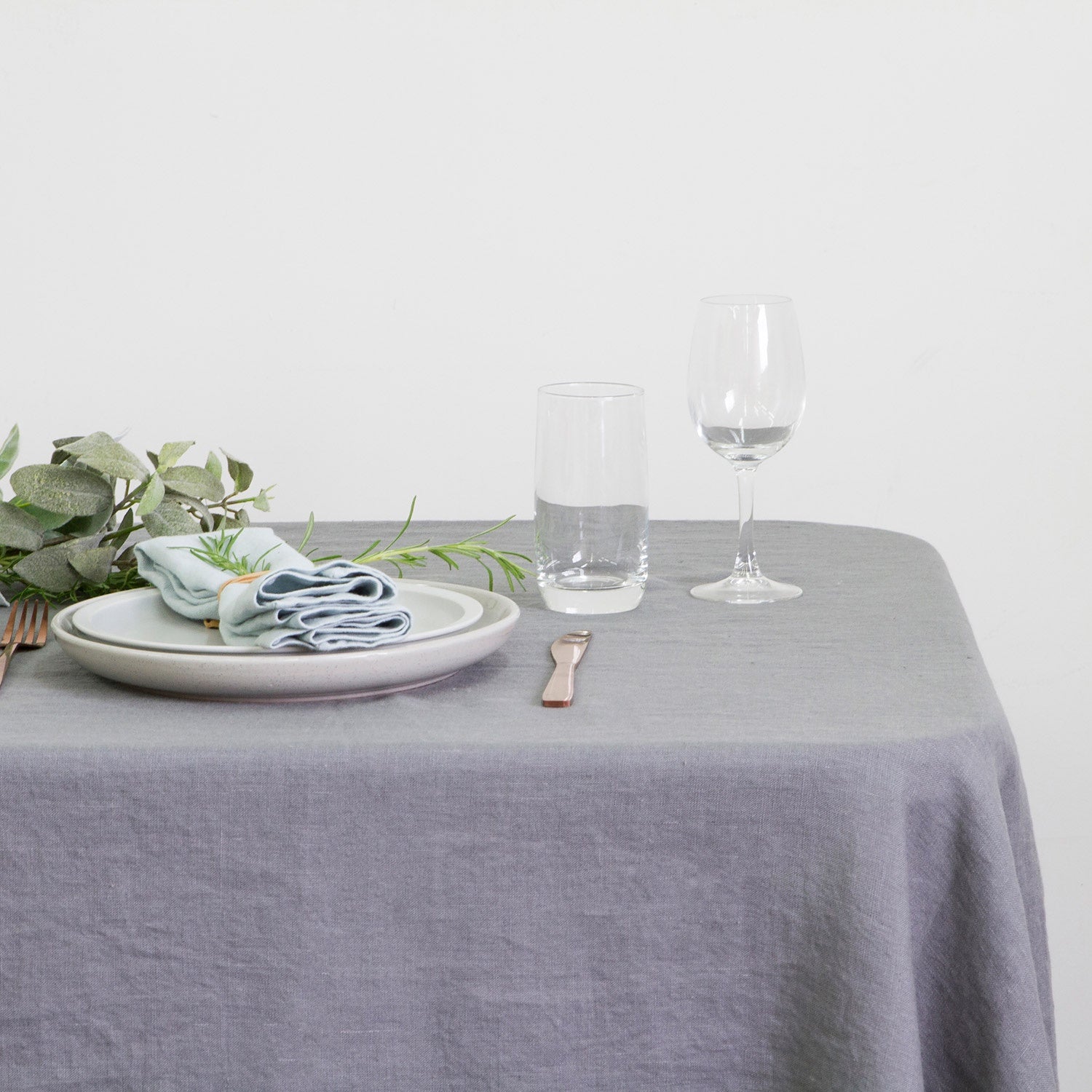 Linen Table Runner - Grey