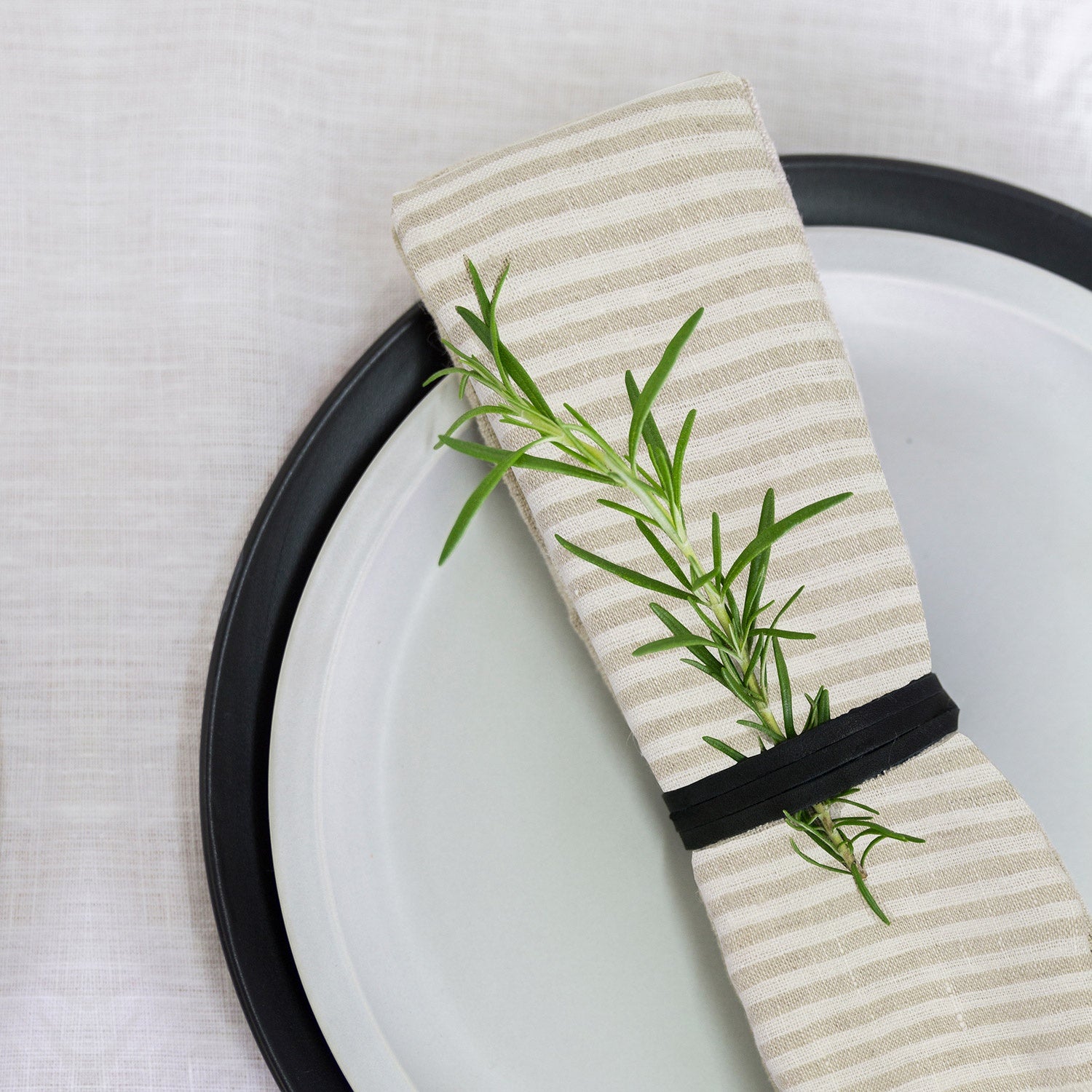 Linen Napkin Set of 4 - Striped