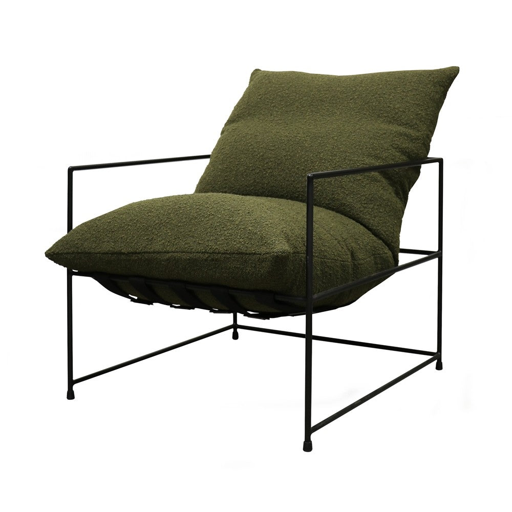 Lauro Club Chair - Boucle Green