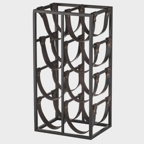 Brody Rustic Black Wine Rack