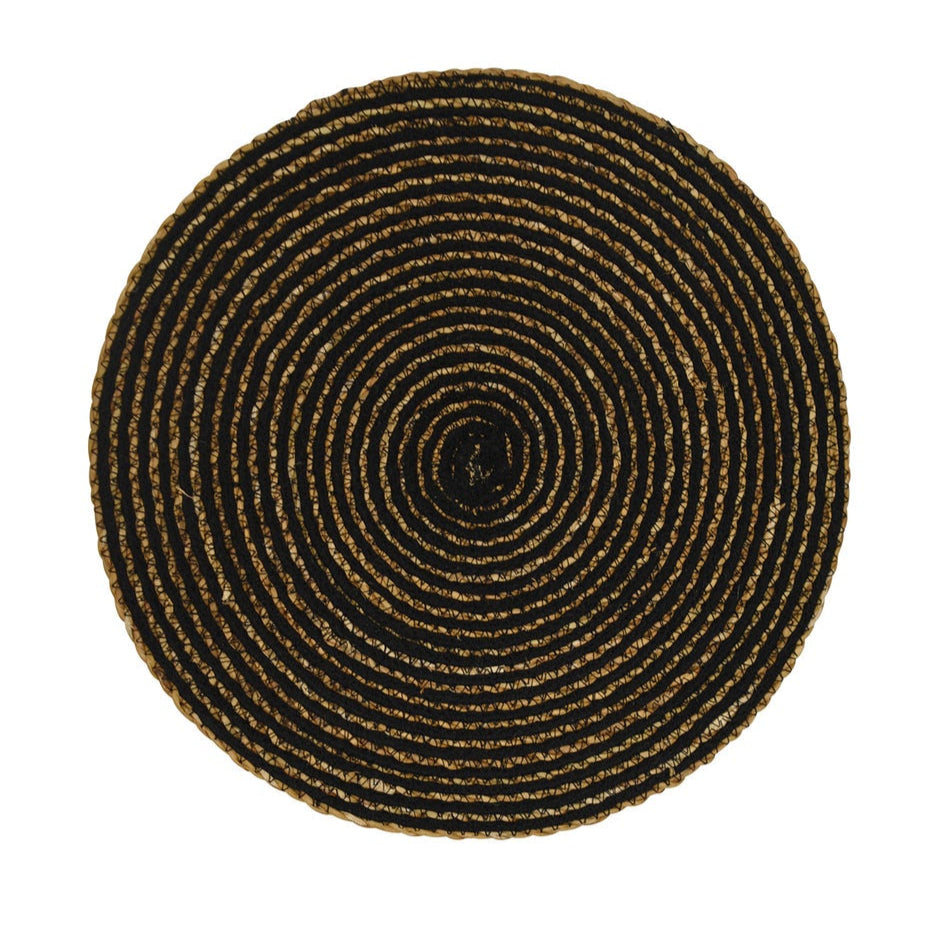 Placemat Round Simply Black