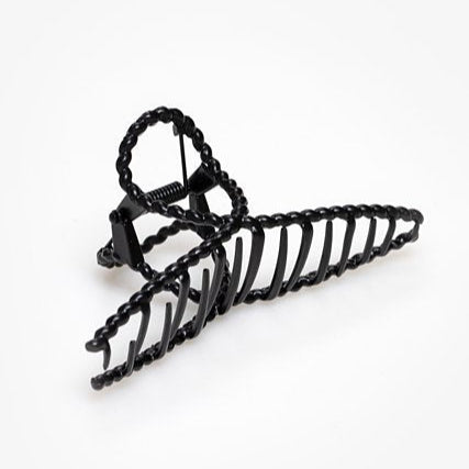 Black Metal Claw Clip - Twist