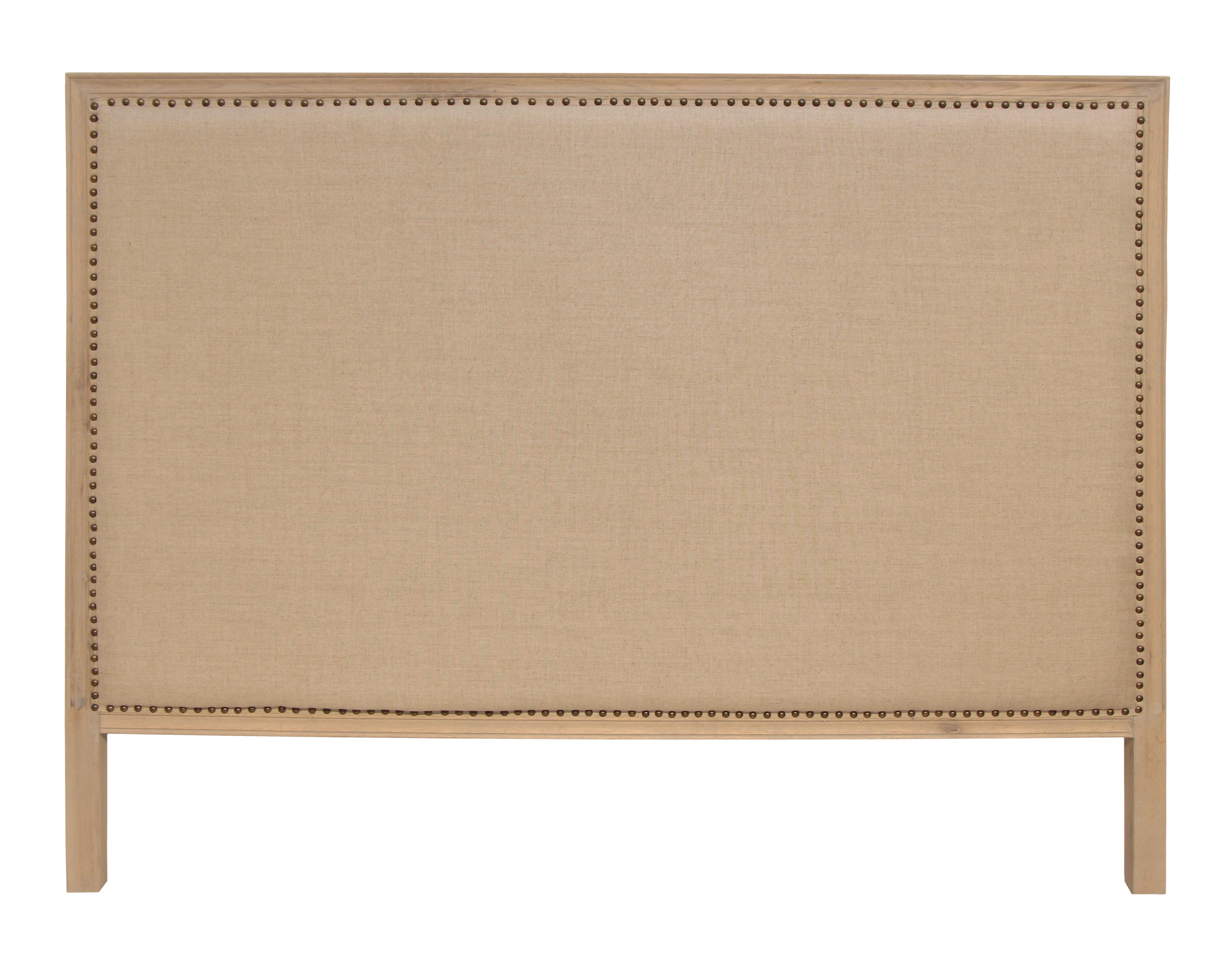 Studded Bed Head Natural Linen