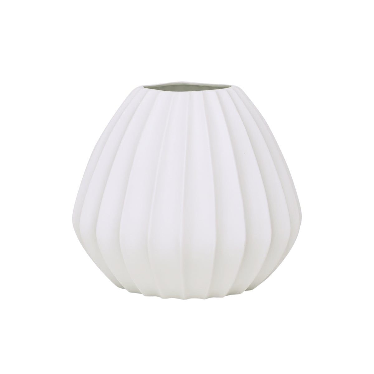 Table Lamp Wide Ridge Matt White