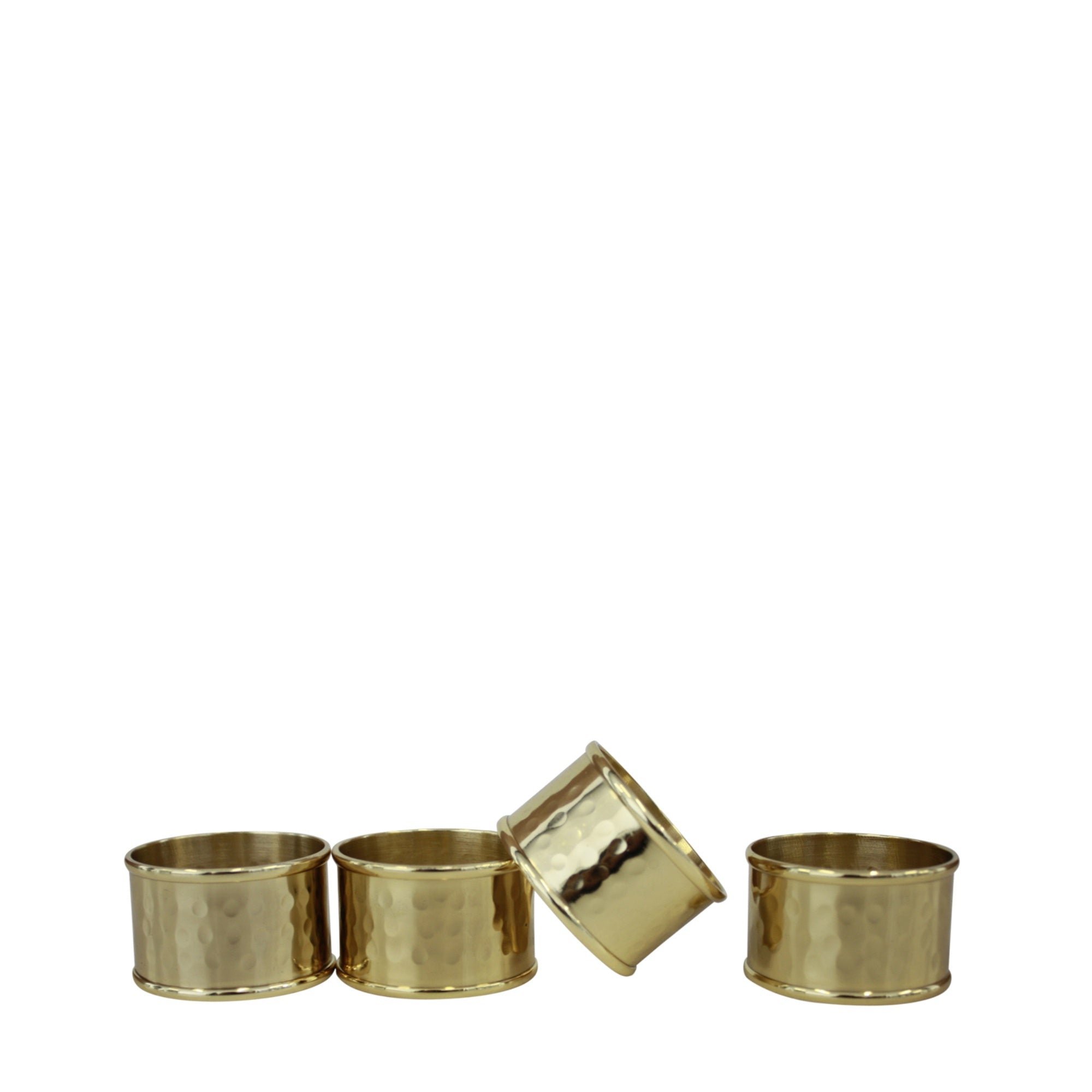 Hammered Napkin Rings - Gold