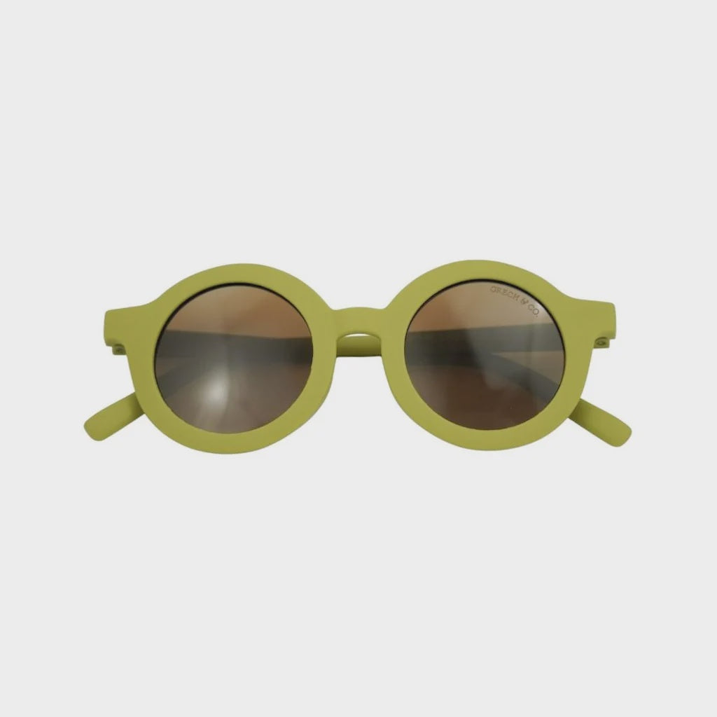 Round Polarized Sunglasses - Chartreuse