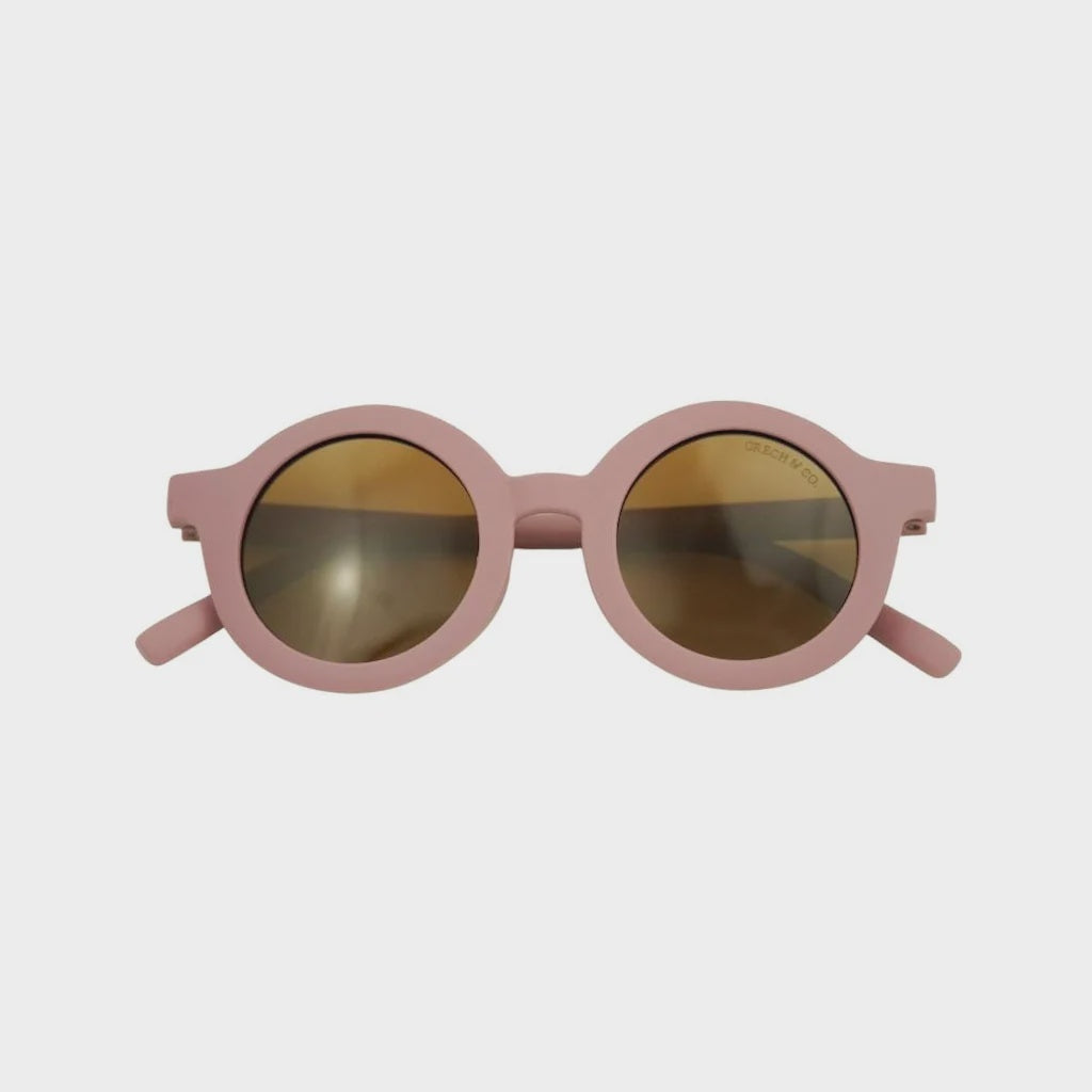 Round Polarized Sunglasses - Mauve