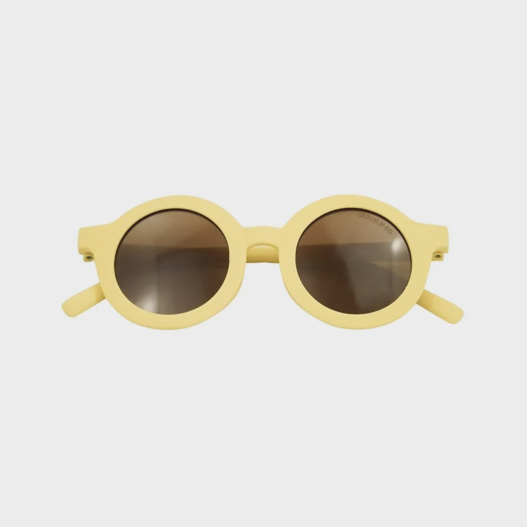 Round Polarized Sunglasses - Mellow Yellow