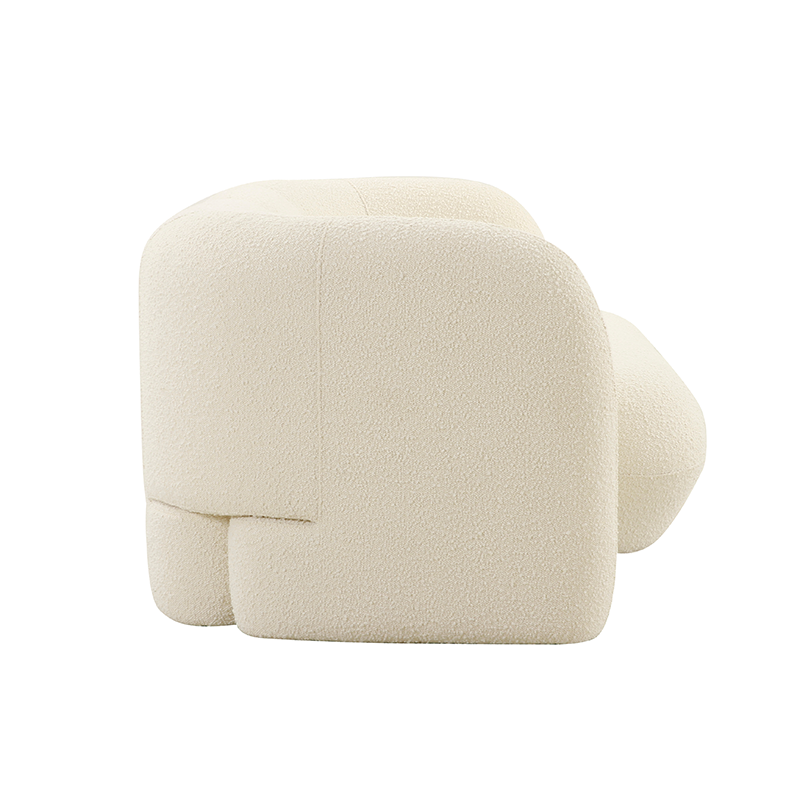 Seattle 3 Seater Couch - White Boucle