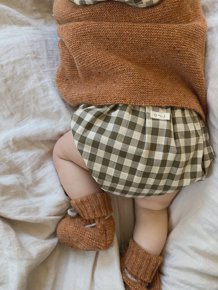 Olive Gingham Shortie