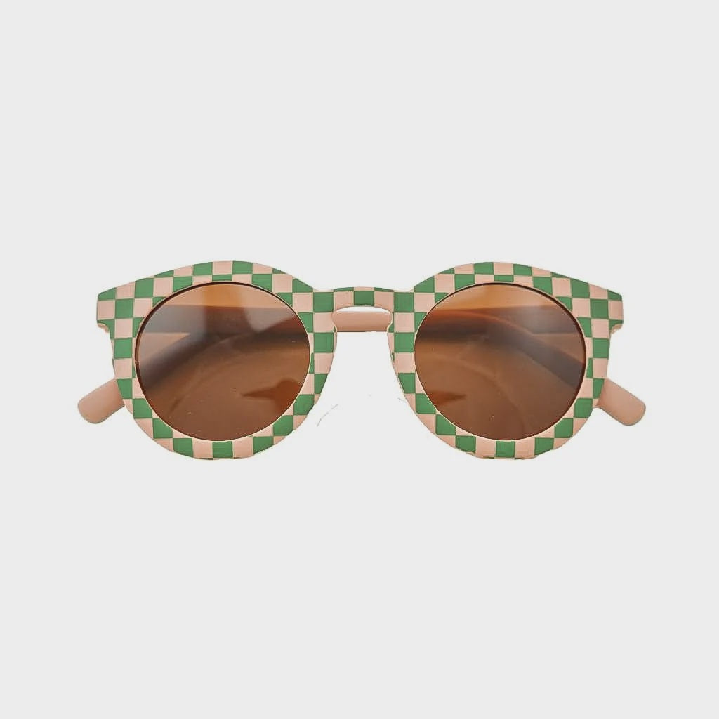 Round Polarized Sunglasses - Check