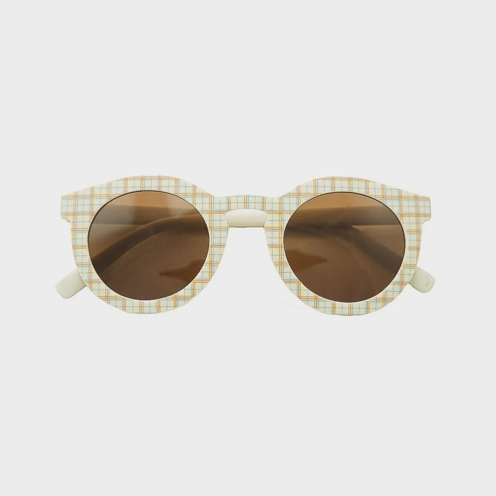 Round Polarized Sunglasses - Plaid