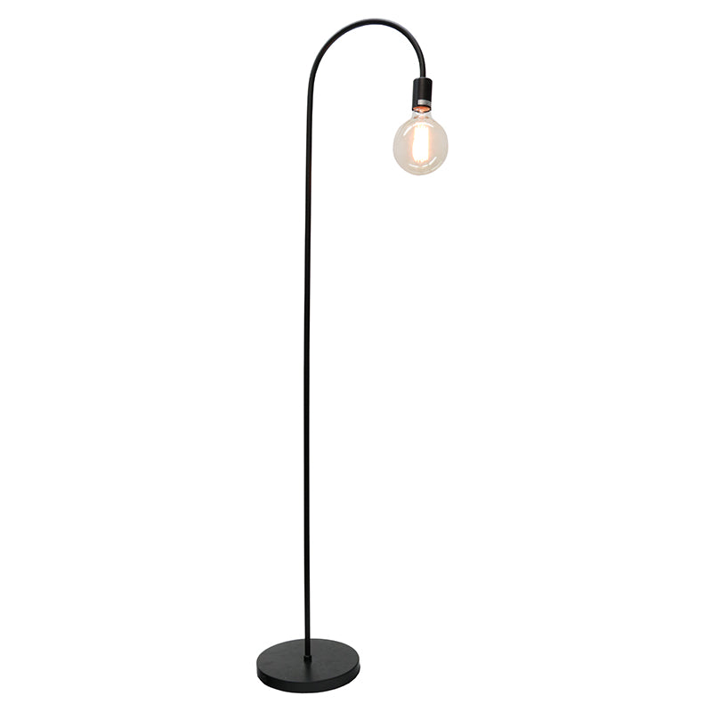 Industrial Arc Floor Lamp - Black