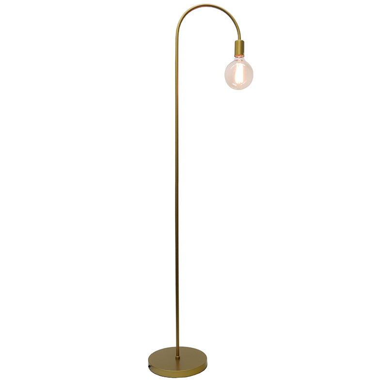 Industrial Arc Floor Lamp - Gold