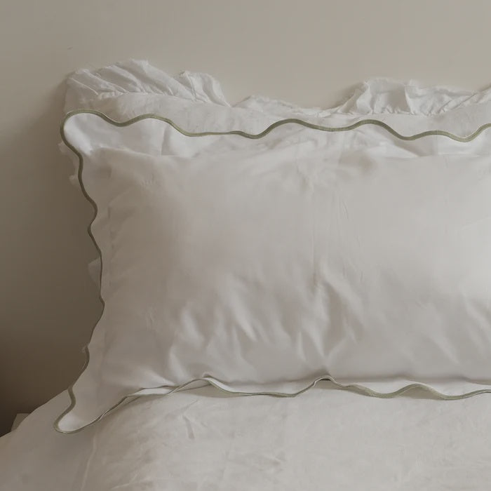 Celine Pillowcase Pair - Sage