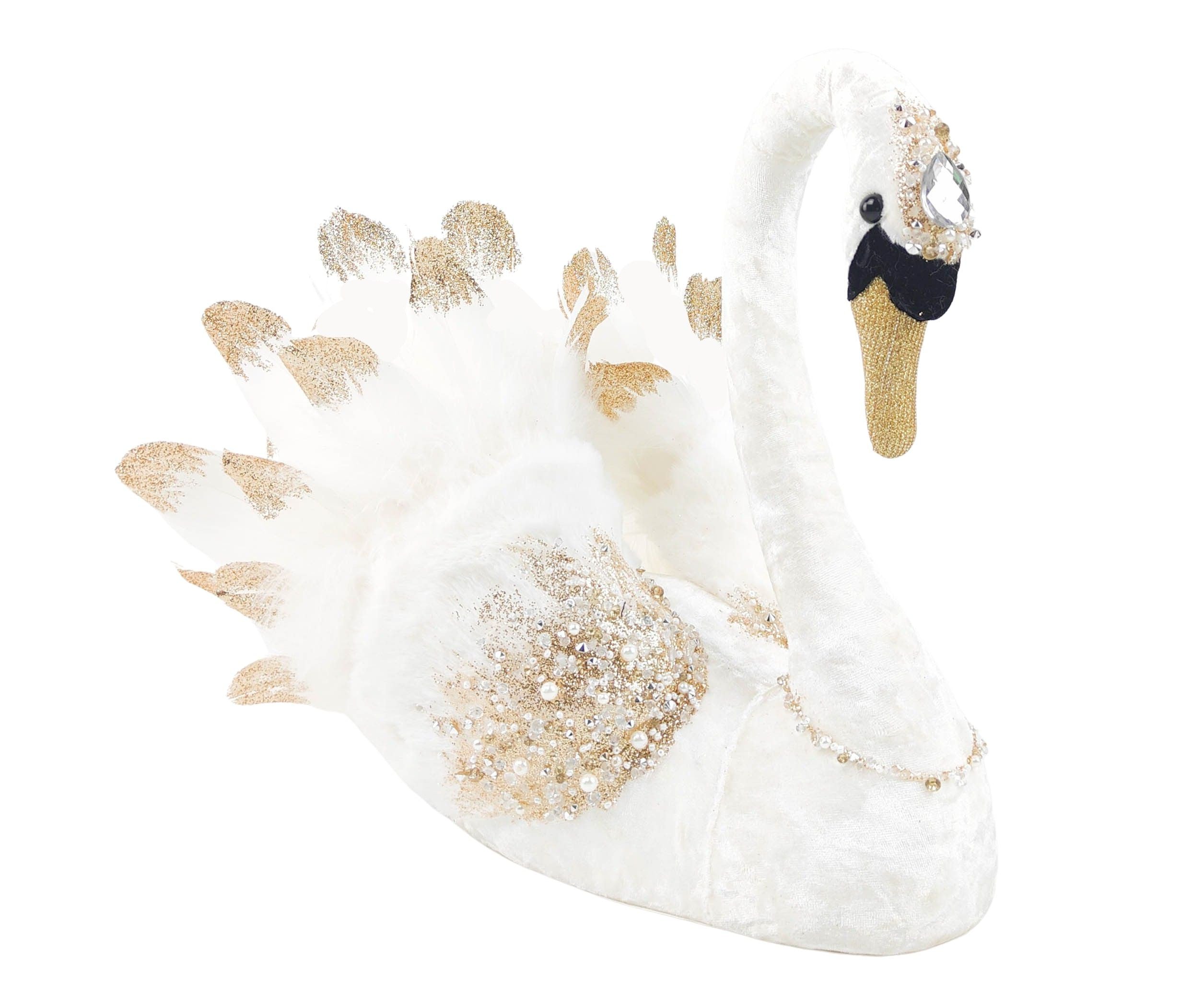 Swan with Feathers Decoration